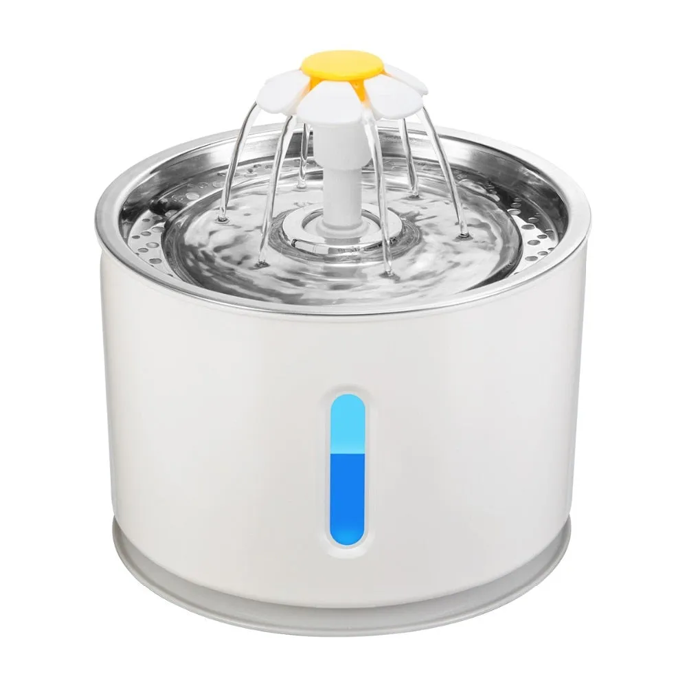 2.4L Automatic Pet Water Fountain with LED Night-Light
