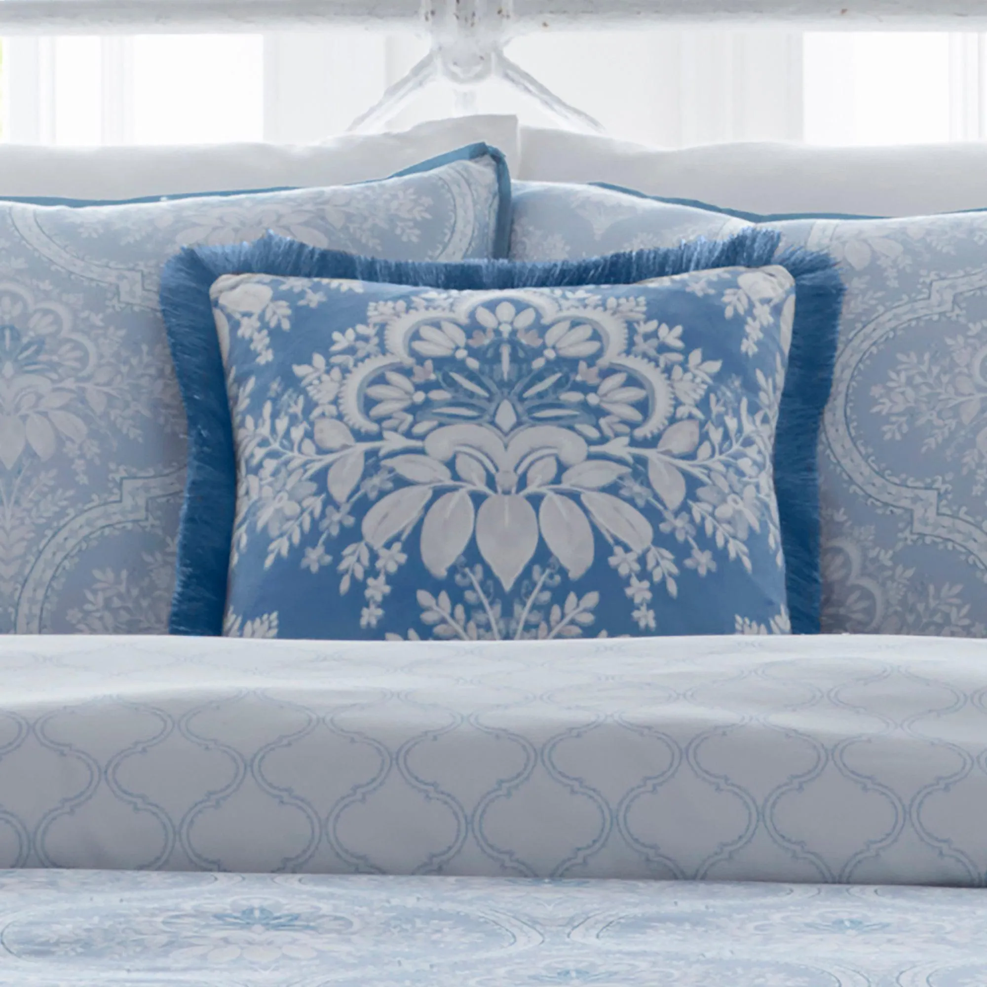 Appletree Heritage Alexia Cushion - Blue