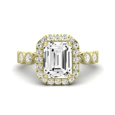 Aubretia - Emerald Diamond Bridal Set