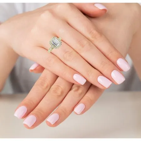 Aubretia - Emerald Diamond Bridal Set