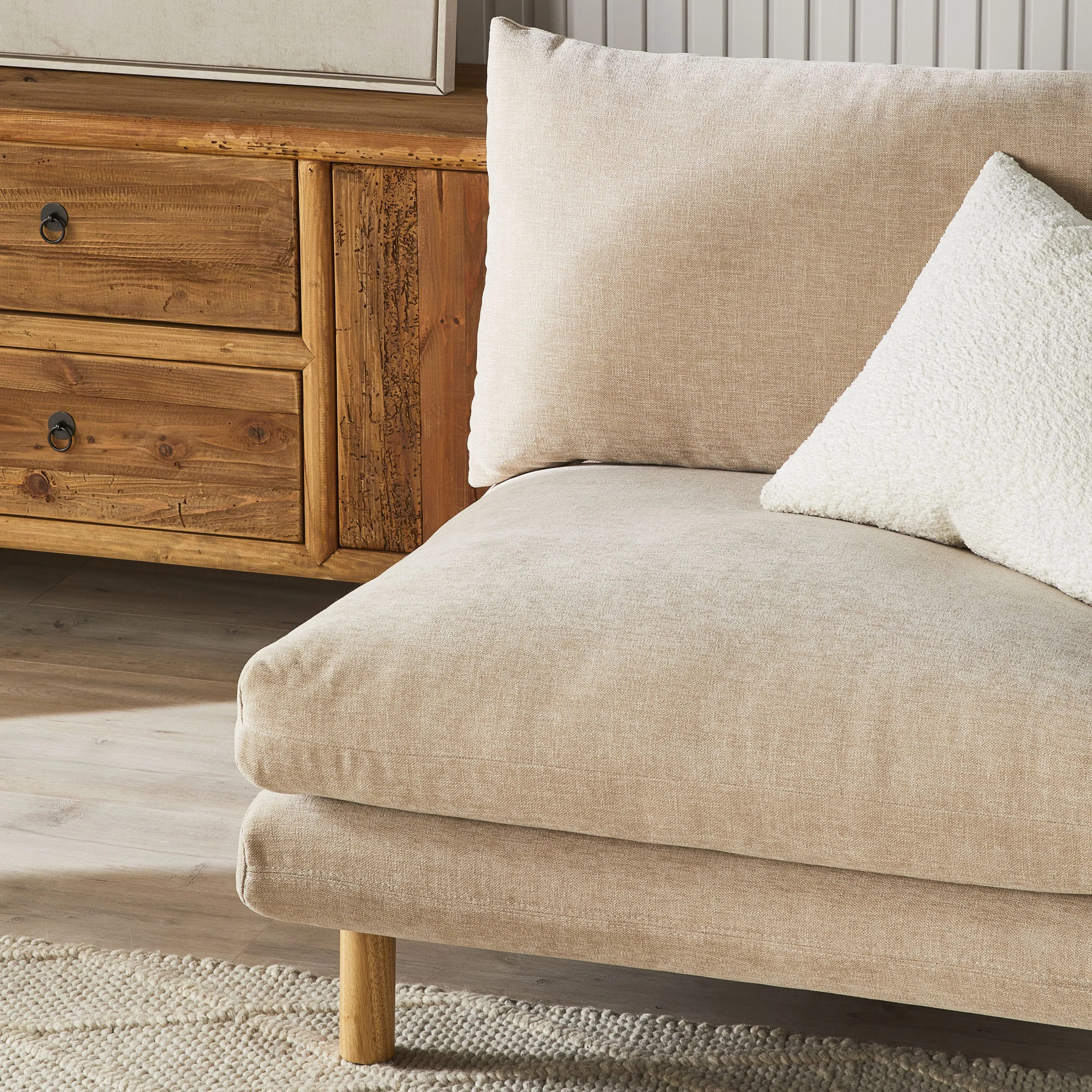 Austin Armless Armchair Serenity Tortilla