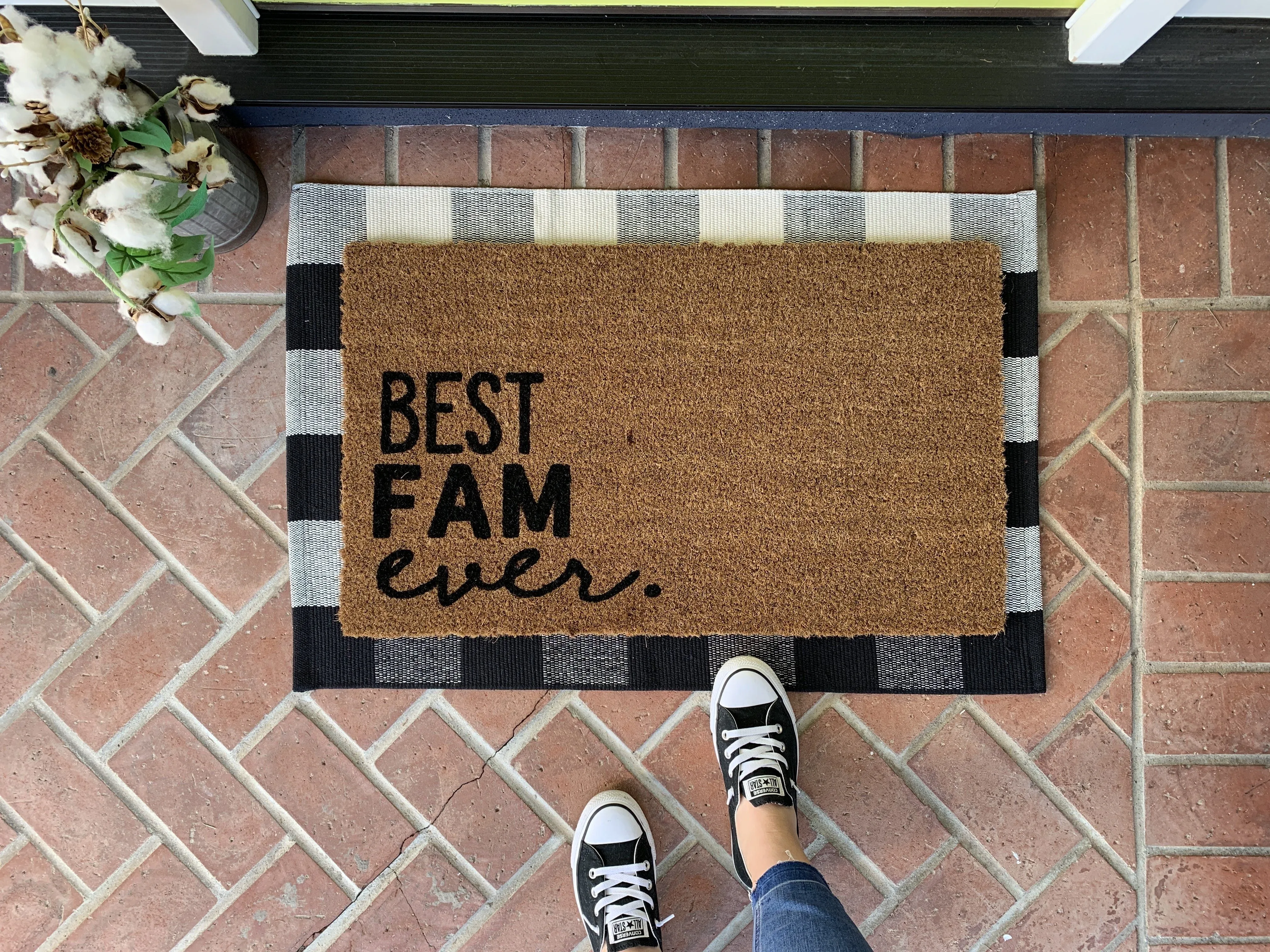 Best Fam Ever Funny Family Doormat