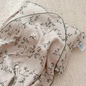 Cotton Muslin Blanket with Pillow Set
