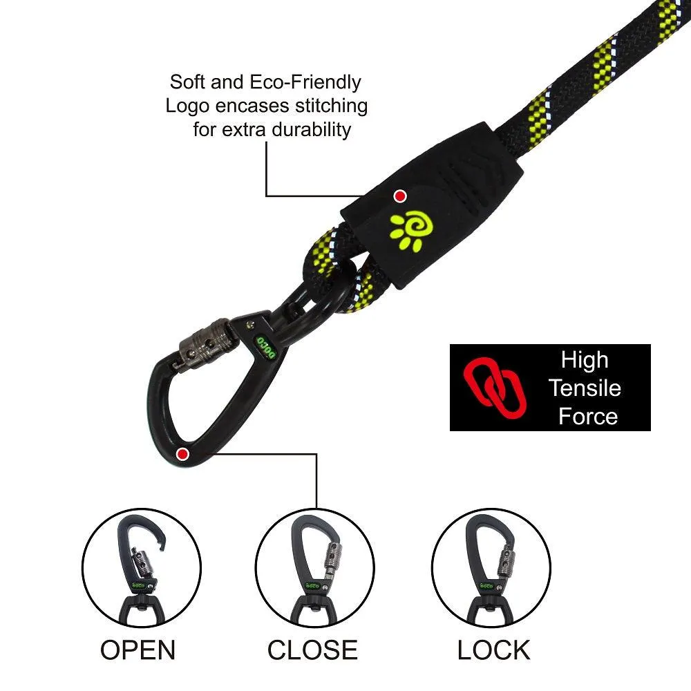 DOCO® Reflective Traffic Rope Dog Leash - Click & Lock Snap - 20 inch