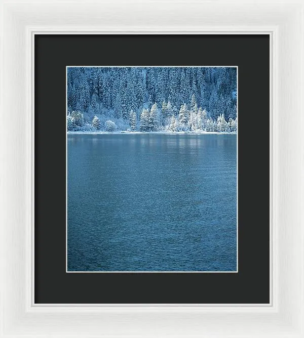 Emerald Bay Frozen Trees by Brad Scott - Framed Print