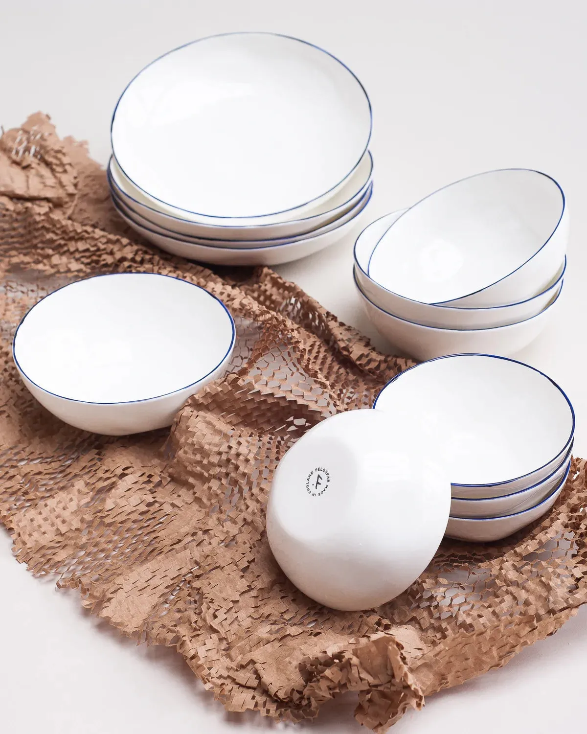 Feldspar Set of 4 Cobalt Pasta Bowls