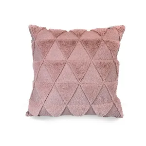 Fluffy Scatter Cushion | Dusty Pink Triangle