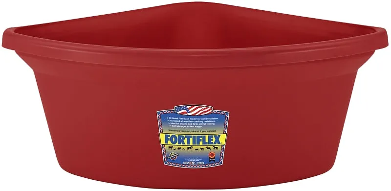 Fortex-Fortiflex CF-24R Corner Feeder, 24 qt Volume, Rubber Polymer, Red :EA: QUANTITY: 1