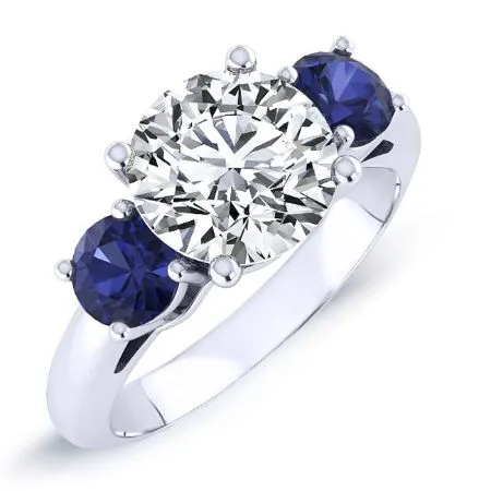 Fuschia - Round Diamond Bridal Set