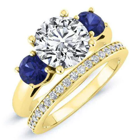 Fuschia - Round Diamond Bridal Set
