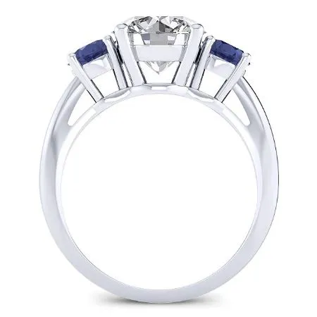 Fuschia - Round Diamond Bridal Set