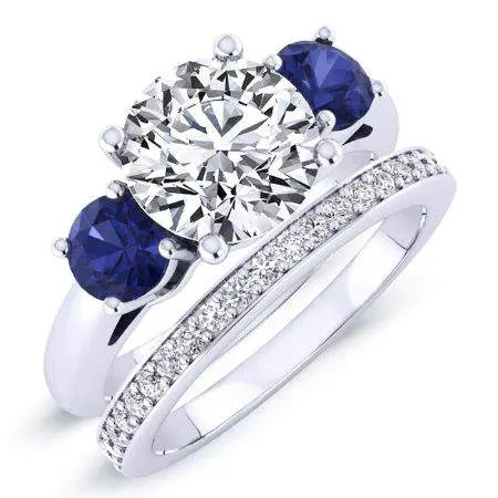 Fuschia - Round Diamond Bridal Set