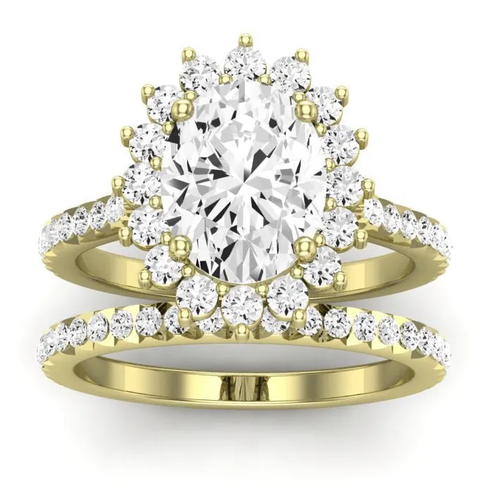 Gazania - Oval Diamond Bridal Set