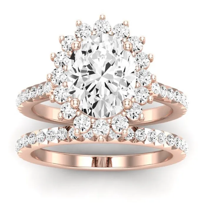 Gazania - Oval Diamond Bridal Set