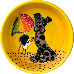 Great Dane Ceramic Dog Bowl