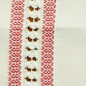 Hand Woven Placemat - Pink and Natural Cotton