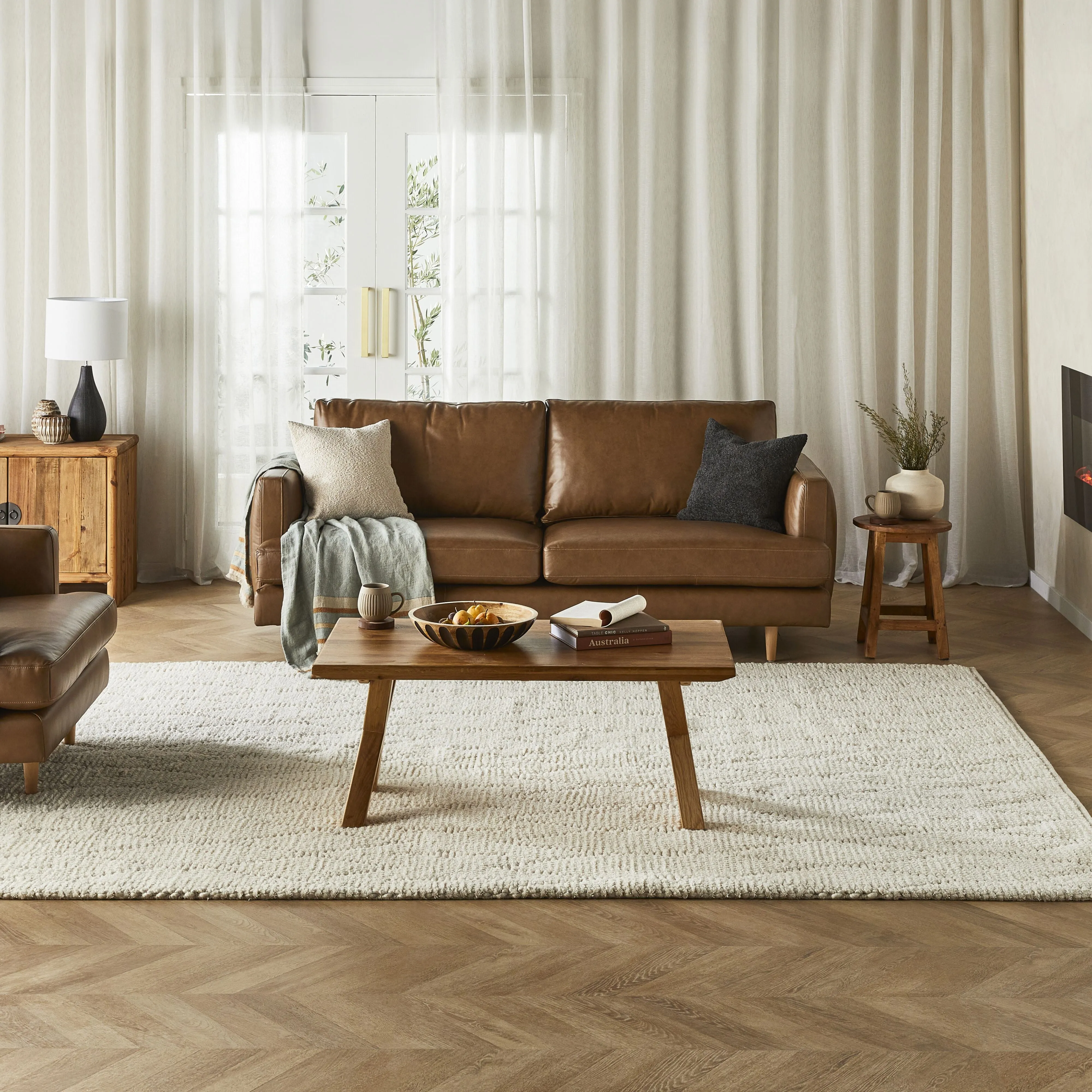 Harrison 3 Seater Leather Sofa Dakota Chestnut