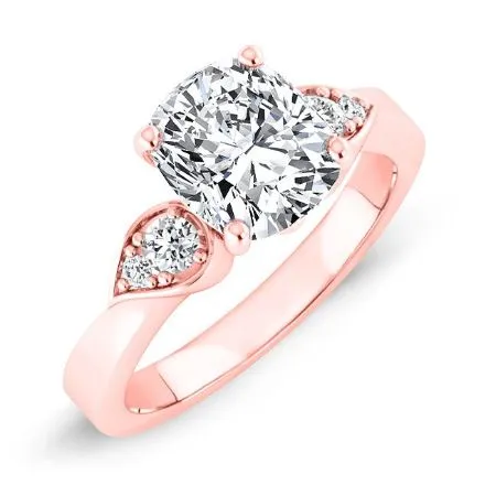 Hibiscus - Cushion Diamond Bridal Set