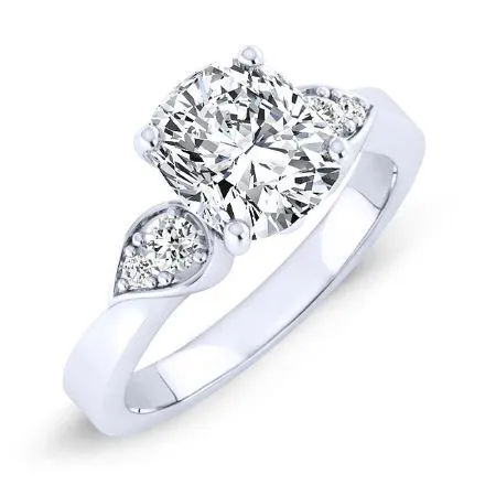Hibiscus - Cushion Diamond Bridal Set