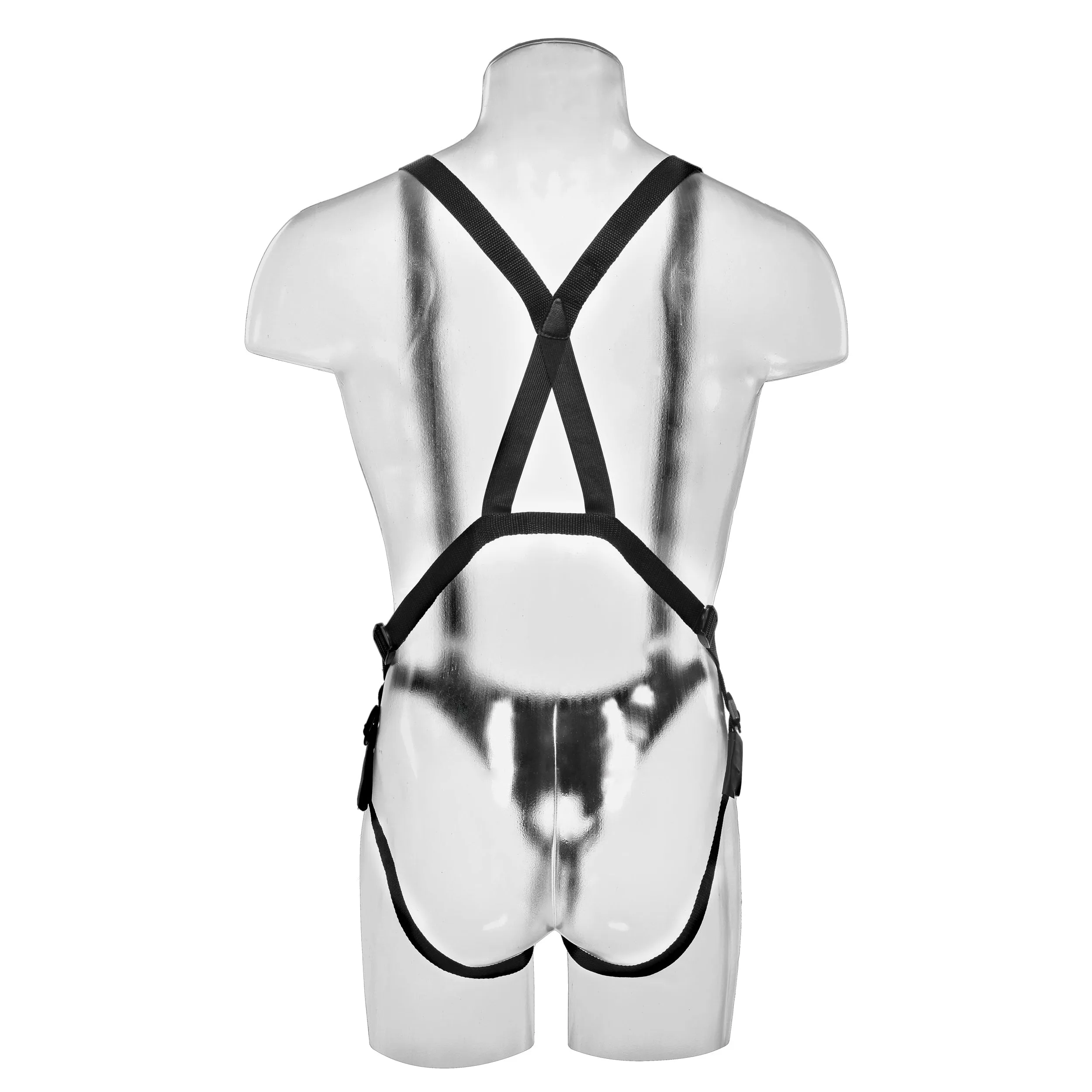 King Cock 12" Hollow Strap-on Suspender System -  Flesh