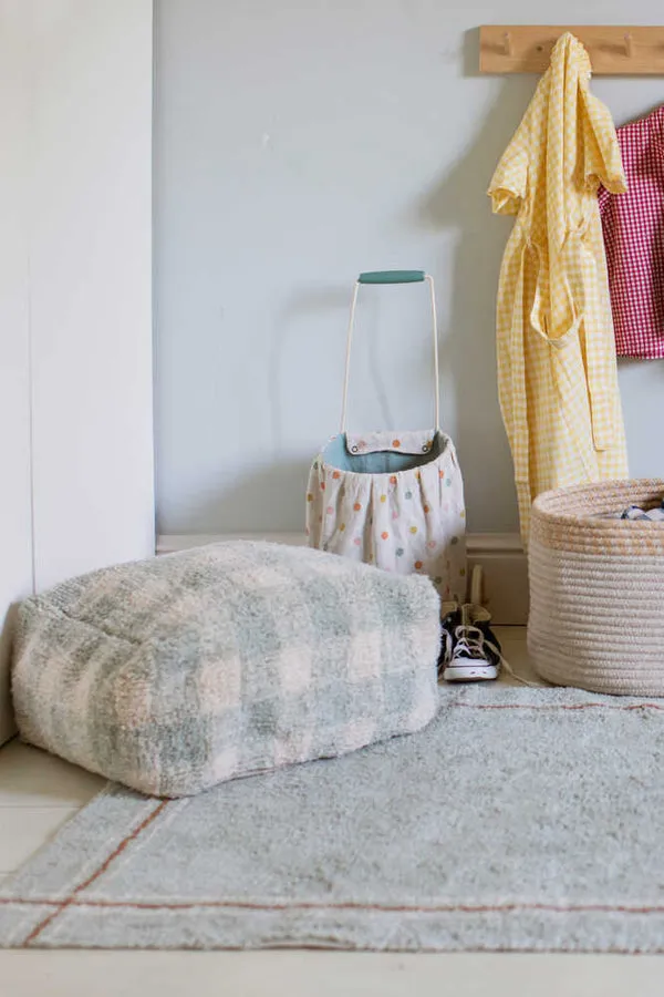 Lorena Canals Pouffe Vichy Blue Sage