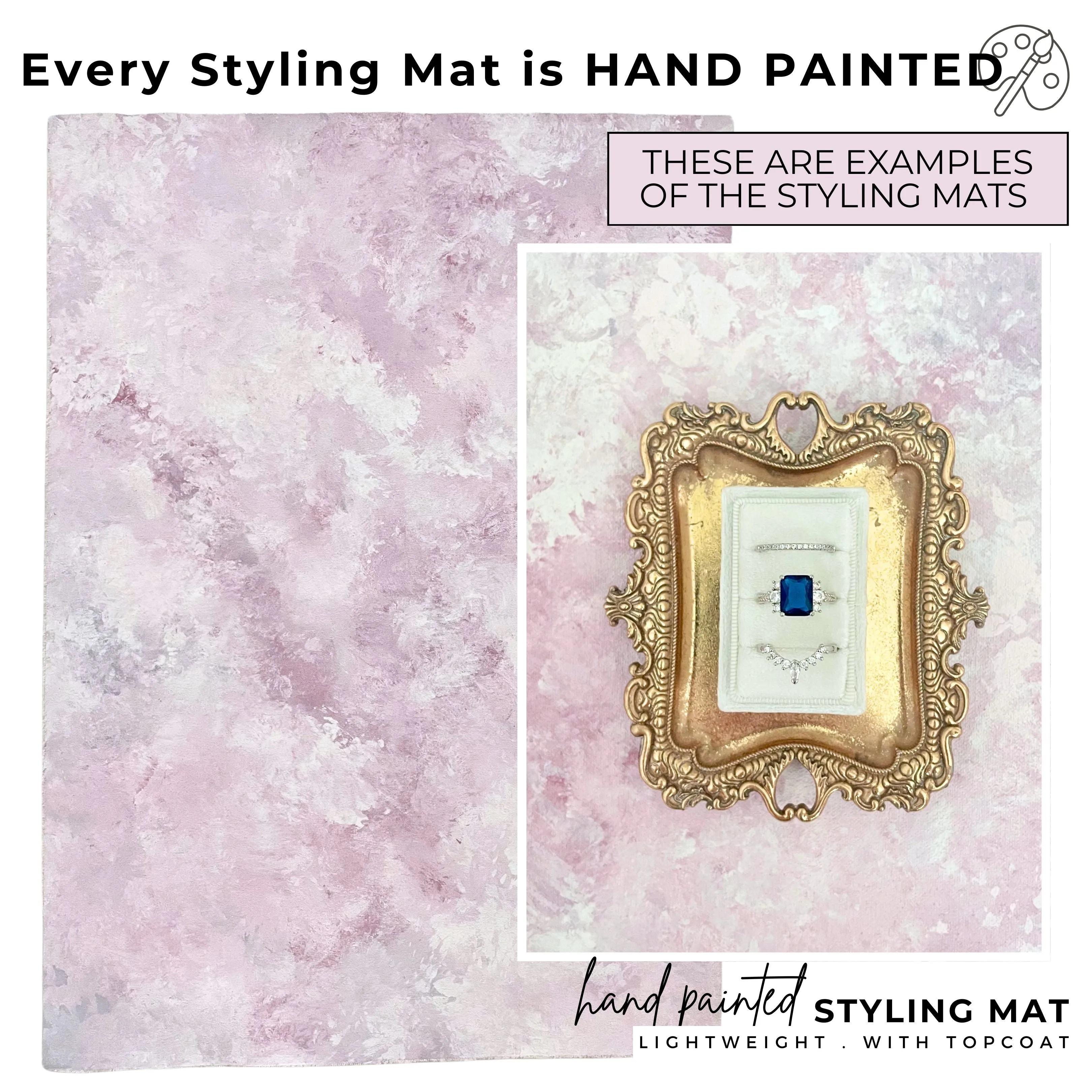 MADE to ORDER ~ January SHIP ~ In Bloom ~ Flat Lay Styling Mat