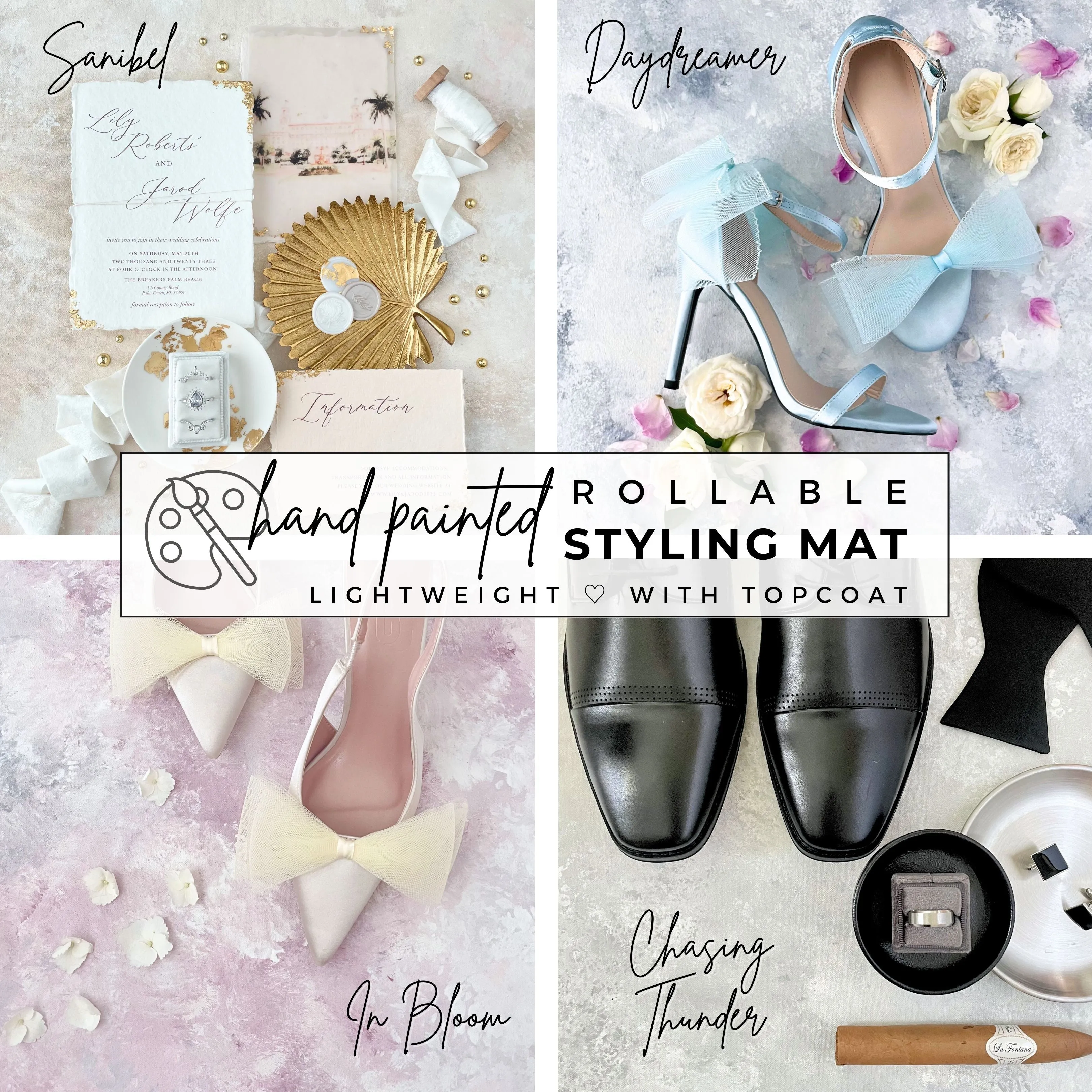 MADE to ORDER ~ January SHIP ~ In Bloom ~ Flat Lay Styling Mat