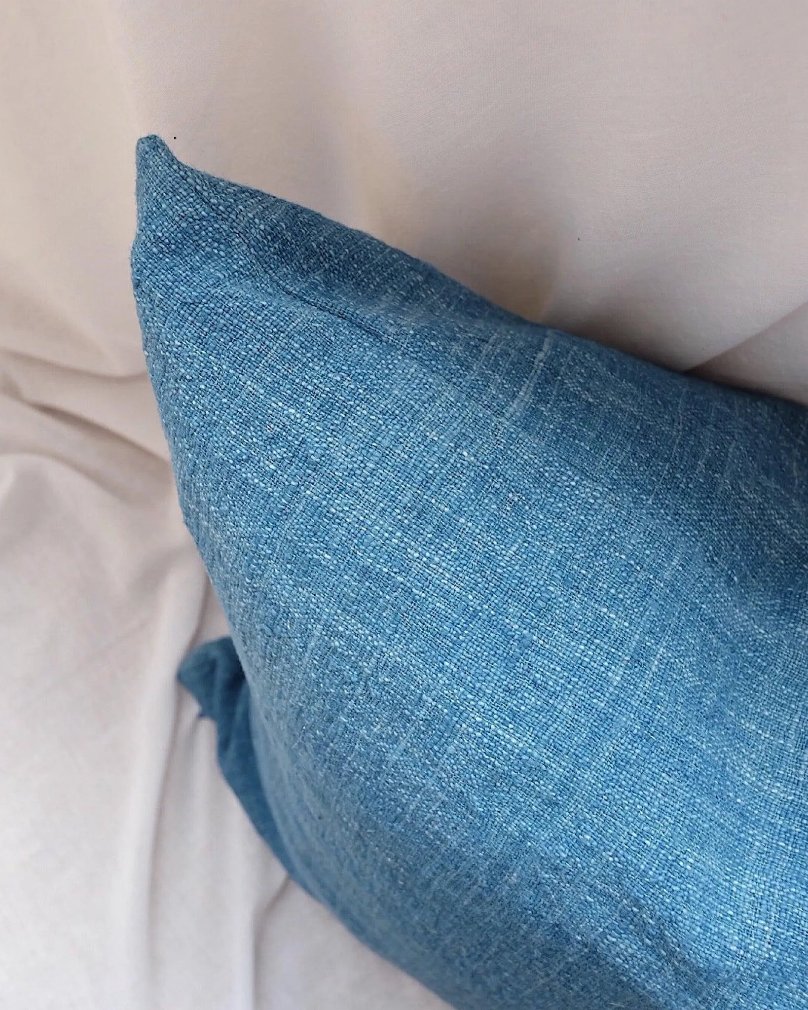 Mars Indigo Handwoven Pillow Cover - Double Sided
