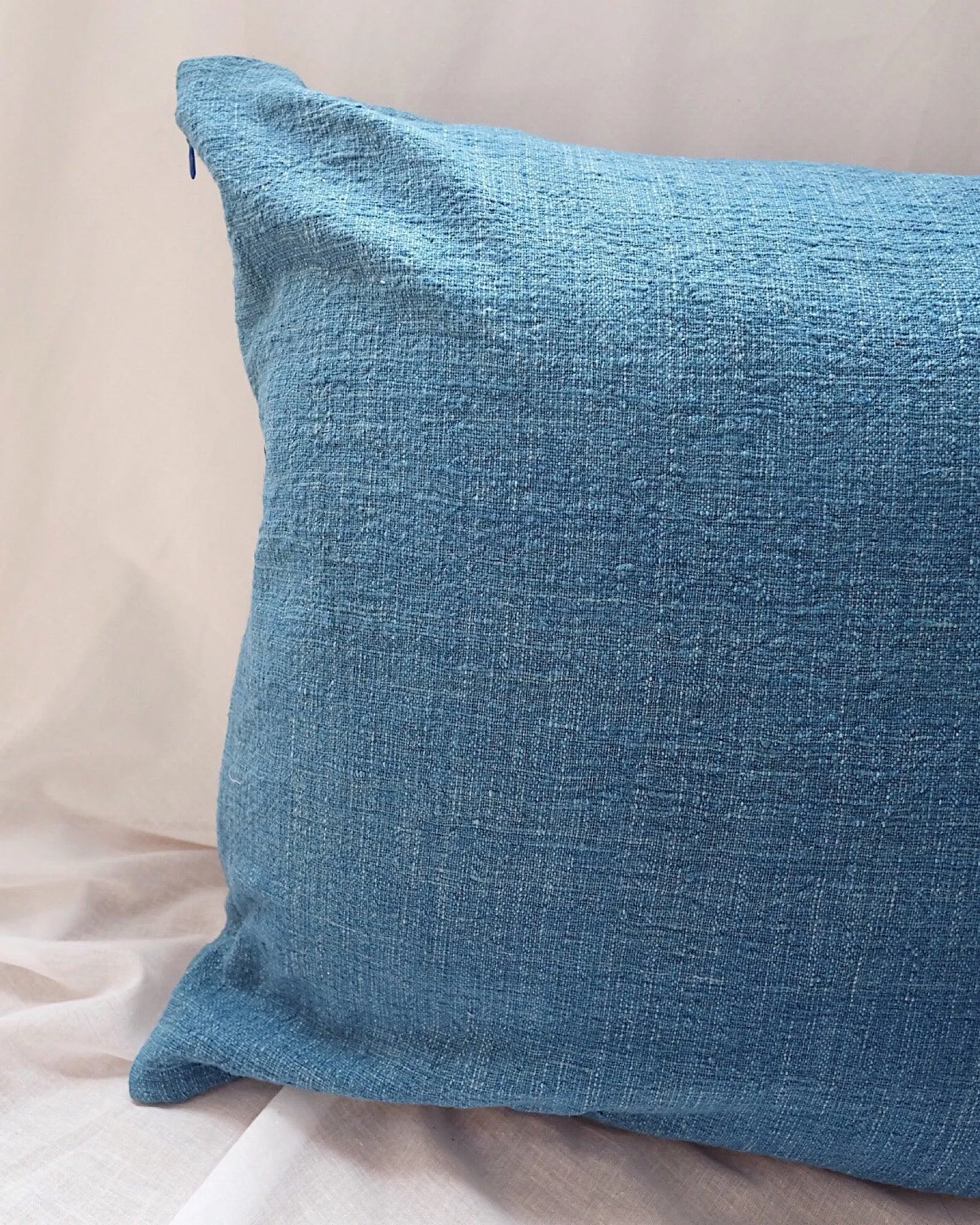 Mars Indigo Handwoven Pillow Cover - Double Sided