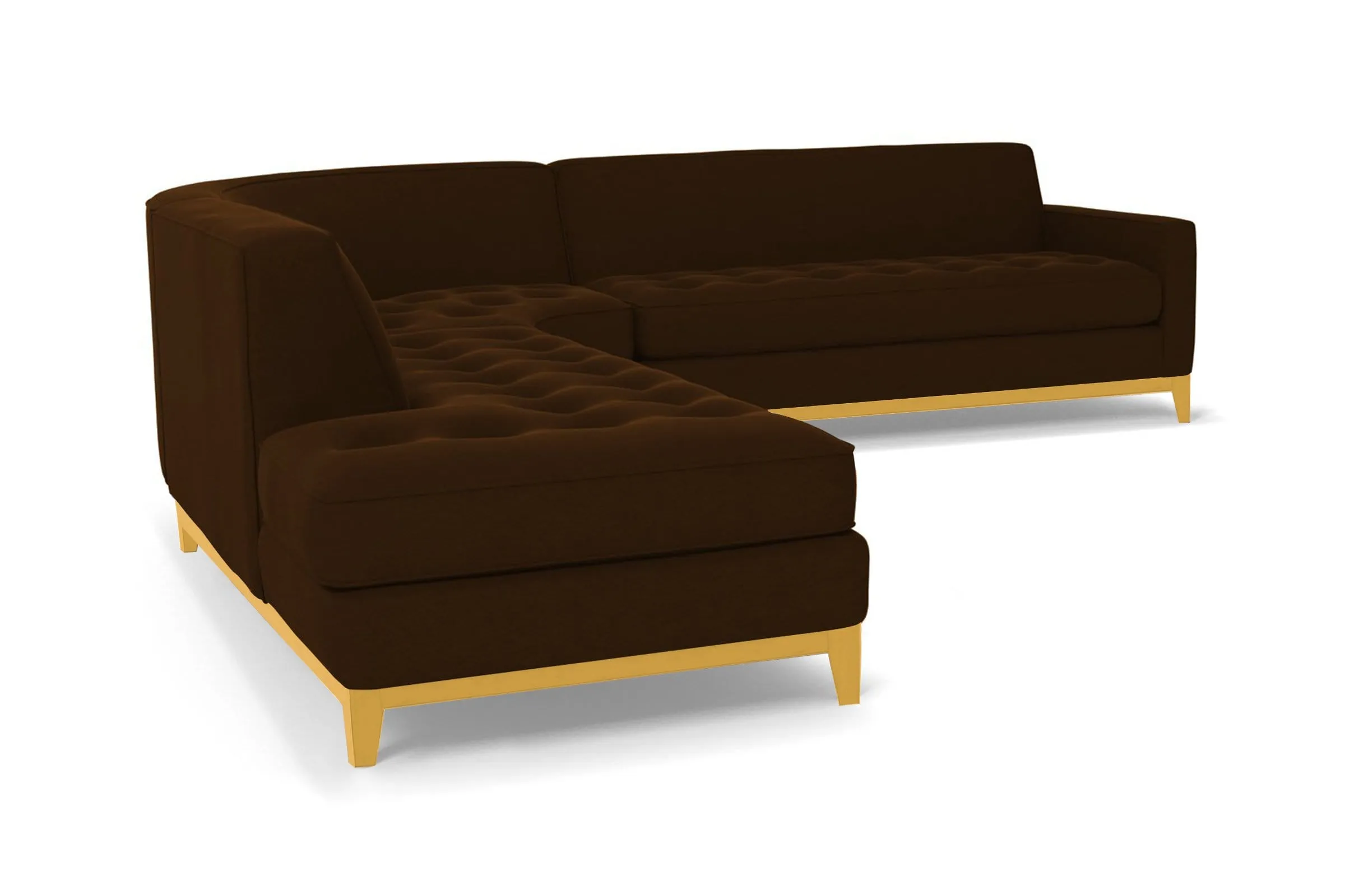 Monroe Drive 3pc Sleeper Sectional :: Leg Finish: Natural / Configuration: LAF - Chaise on the Left / Sleeper Option: Memory Foam Mattress
