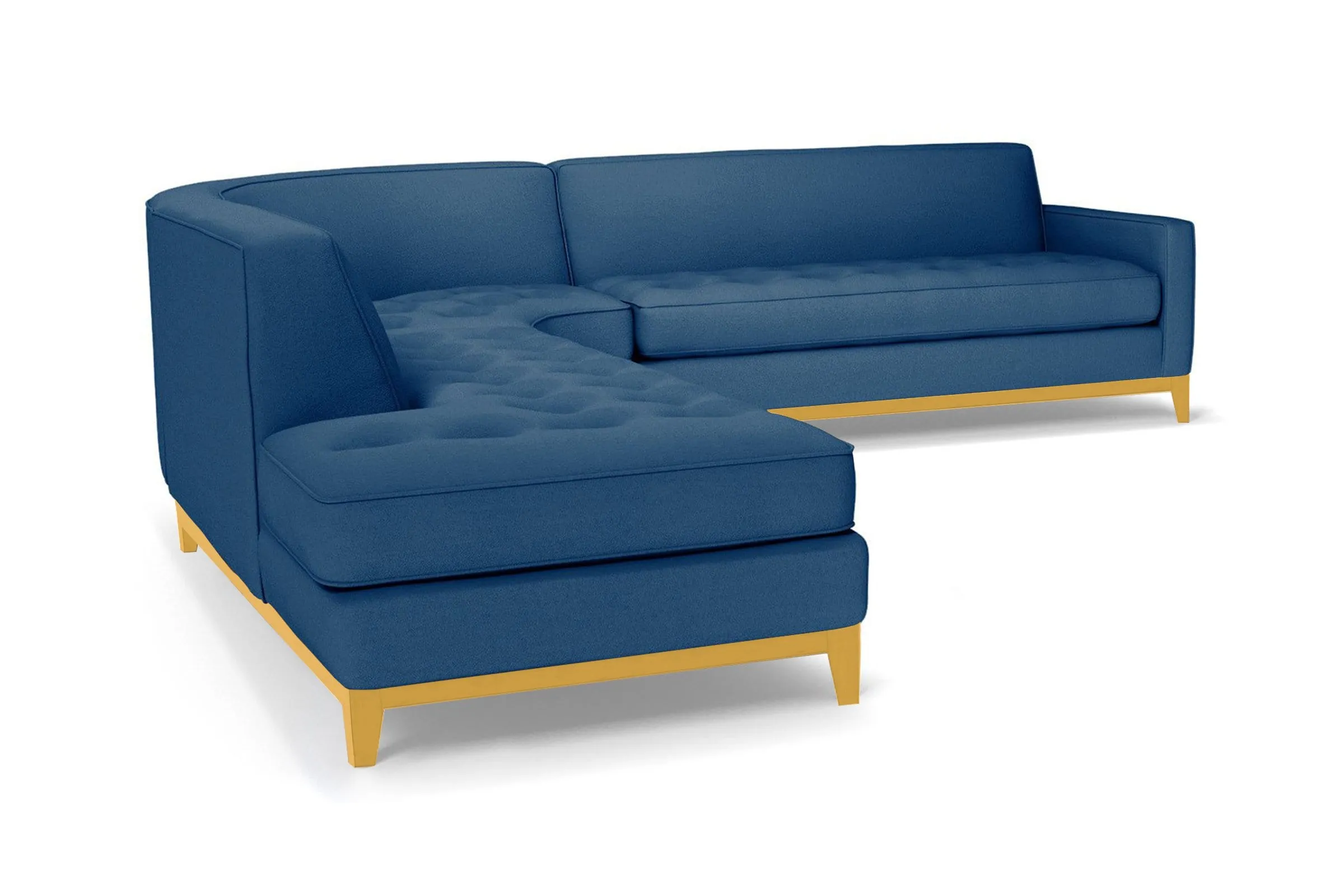 Monroe Drive 3pc Sleeper Sectional :: Leg Finish: Natural / Configuration: LAF - Chaise on the Left / Sleeper Option: Memory Foam Mattress