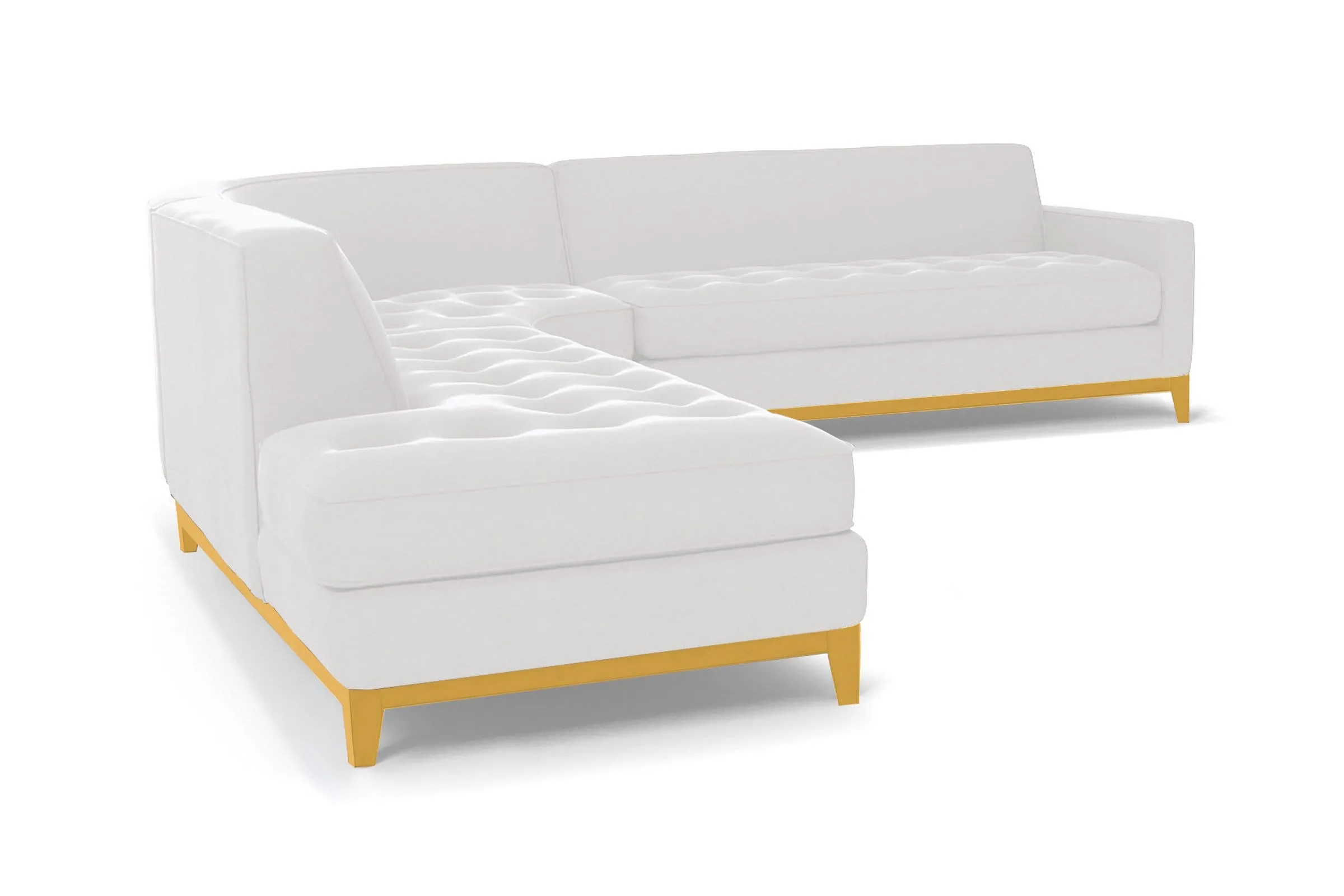 Monroe Drive 3pc Sleeper Sectional :: Leg Finish: Natural / Configuration: LAF - Chaise on the Left / Sleeper Option: Memory Foam Mattress