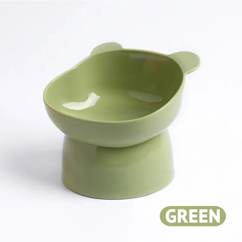 New Cat Dog Bowl High Foot Small Dog Bowl Neck Protector Pet Food Water Bowl Anti-tip Pet Feeding Dessert Snack Dish Accessories