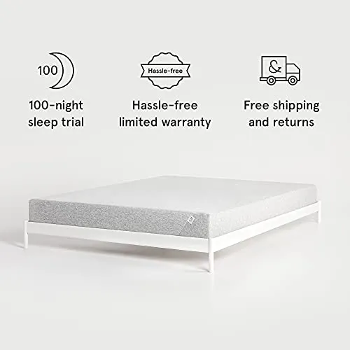 Nod by Tuft & Needle 8-Inch Queen Mattress, Adaptive Foam Bed in a Box, Responsive and Supportive, CertiPUR-US, 100-Night Sleep Trial, 10-Year Limited Warranty