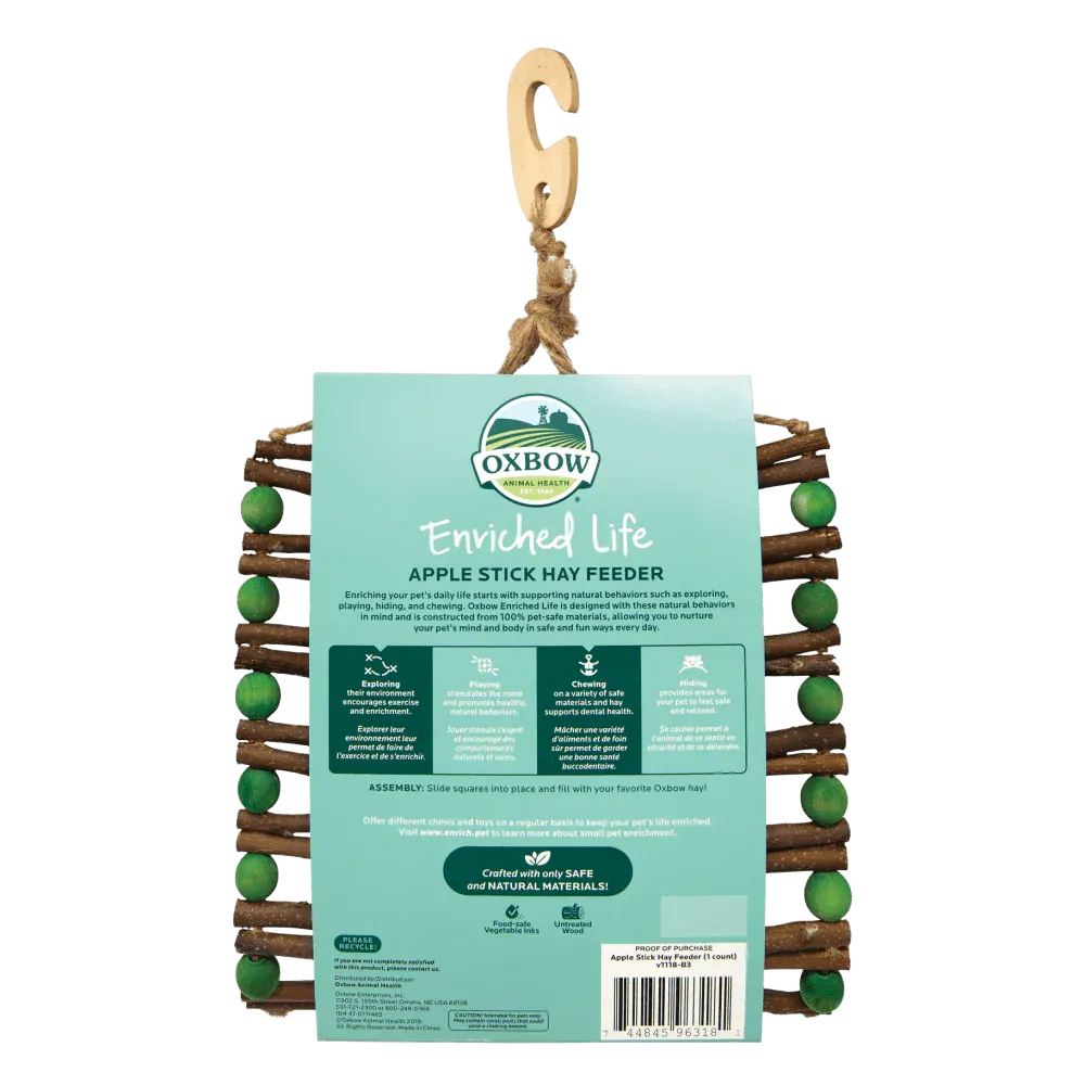 Oxbow Enriched Life - Apple Stick Hay Feeder