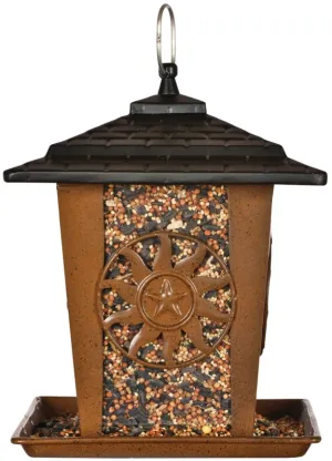 Perky-Pet 370 Seed Lantern Feeder, Sun, Star, 3 lb, Metal, Brown, 10.26 in H, Hanging/Pole Mounting :EA: QUANTITY: 2