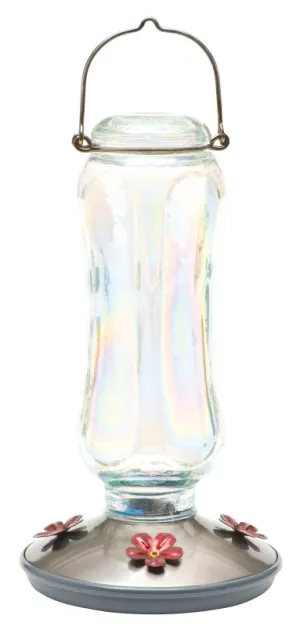 Perky-Pet 8132-2 Bird Feeder, 16 oz, 4-Port/Perch, Glass, Clear, 12 in H, Hanging Mounting :EA: QUANTITY: 1