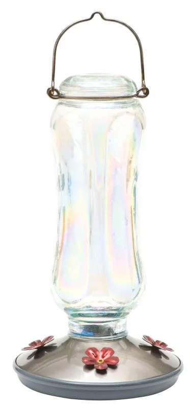 Perky-Pet 8132-2 Bird Feeder, 16 oz, 4-Port/Perch, Glass, Clear, 12 in H, Hanging Mounting :EA: QUANTITY: 1