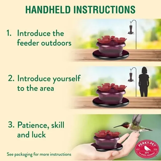 Perky-Pet Handheld & Tabletop Hummingbird Feeder 9100