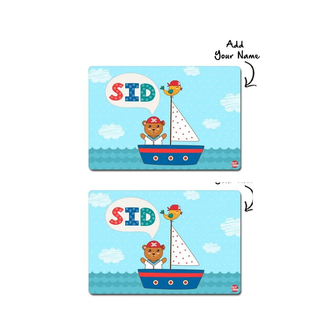 Personalised Tablemats Return Gifts for Birthday Party Boy - Ship & Bear