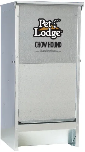 Pet Lodge CH12 Pet Feeder, 12 lb Volume, Galvanized Steel :EA: QUANTITY: 1