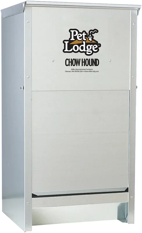 Pet Lodge CH25 Pet Feeder, 25 lb Volume, Galvanized Steel :EA: QUANTITY: 1