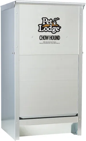 Pet Lodge CH25 Pet Feeder, 25 lb Volume, Galvanized Steel :EA: QUANTITY: 1