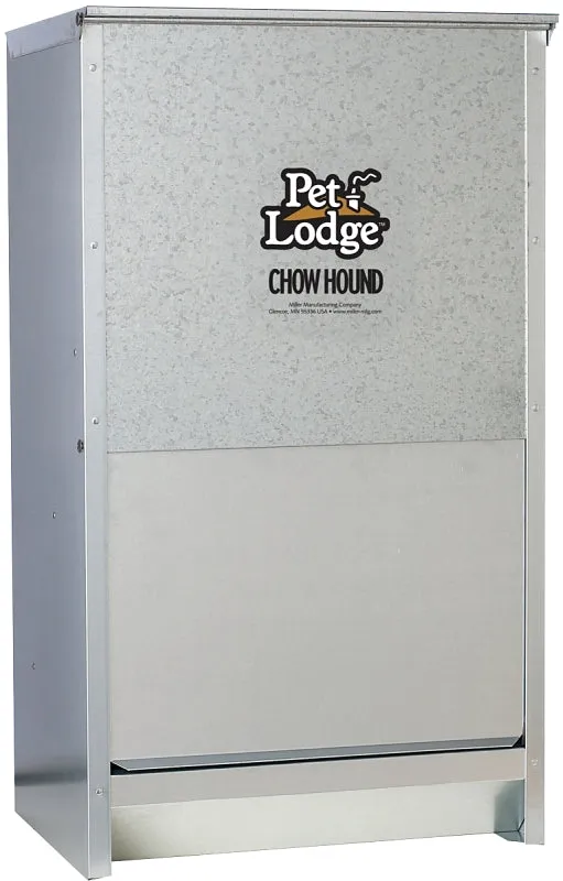 Pet Lodge CH50 Pet Feeder, 50 lb Volume, Galvanized Steel :EA: QUANTITY: 1