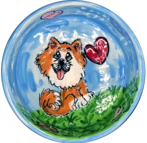 Pomeranian Love Ceramic Bowl