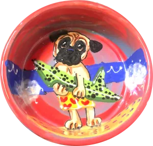 Pug Surf Dog Bowl