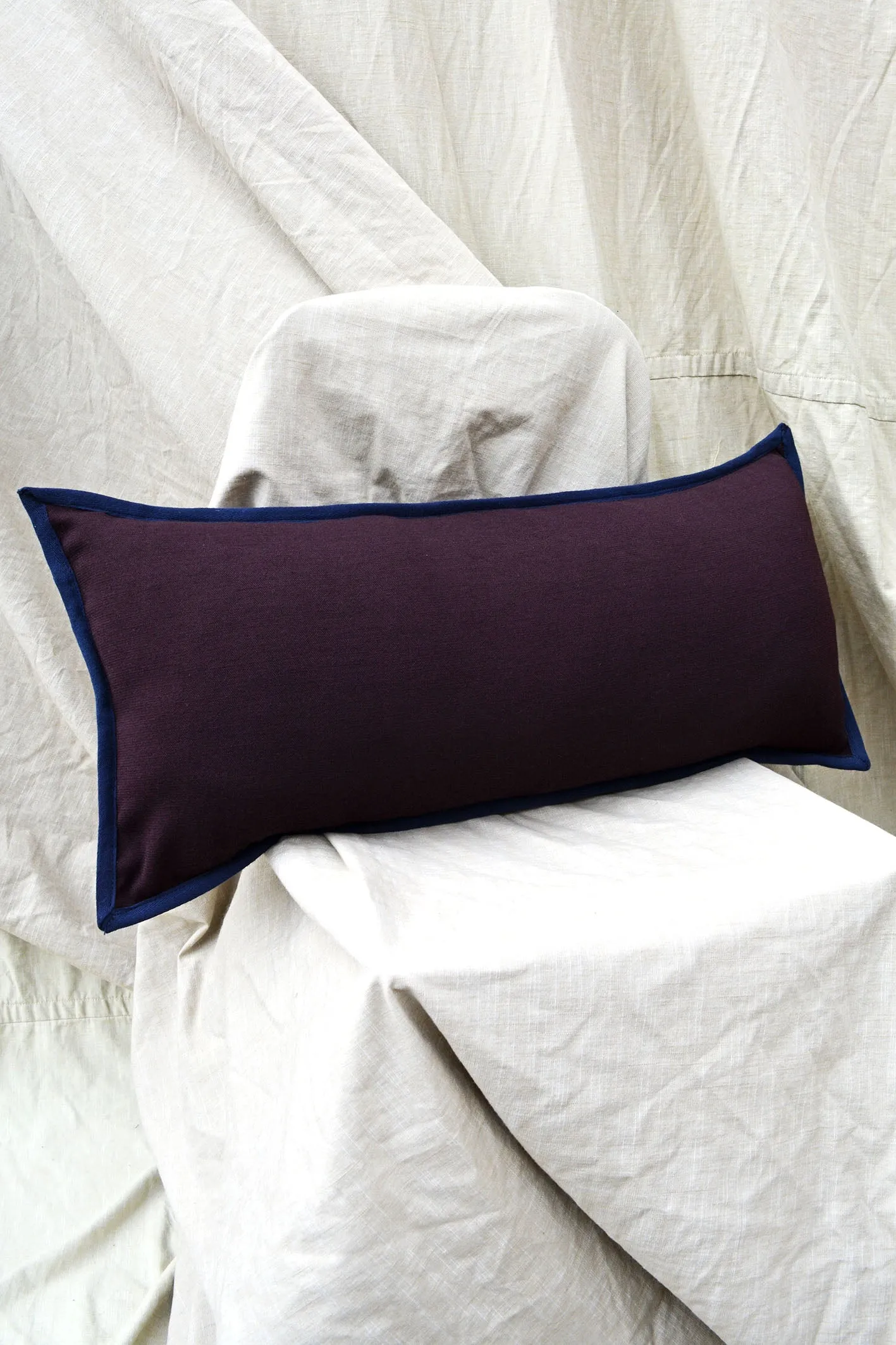 RECTANGLE APPLIQUE CUSHION - AMETHYST INDIGO