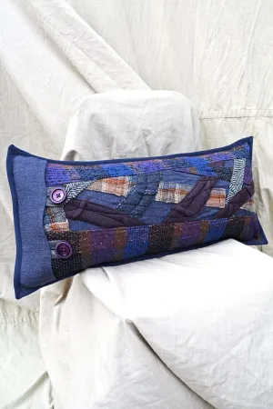 RECTANGLE APPLIQUE CUSHION - AMETHYST RUST