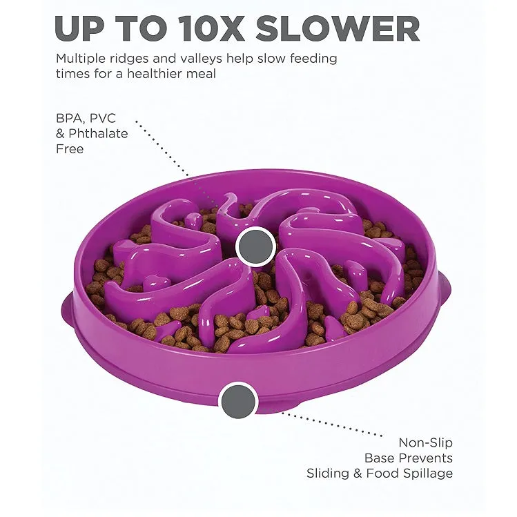 Slo Bowl Fun Feeder Large, Purple