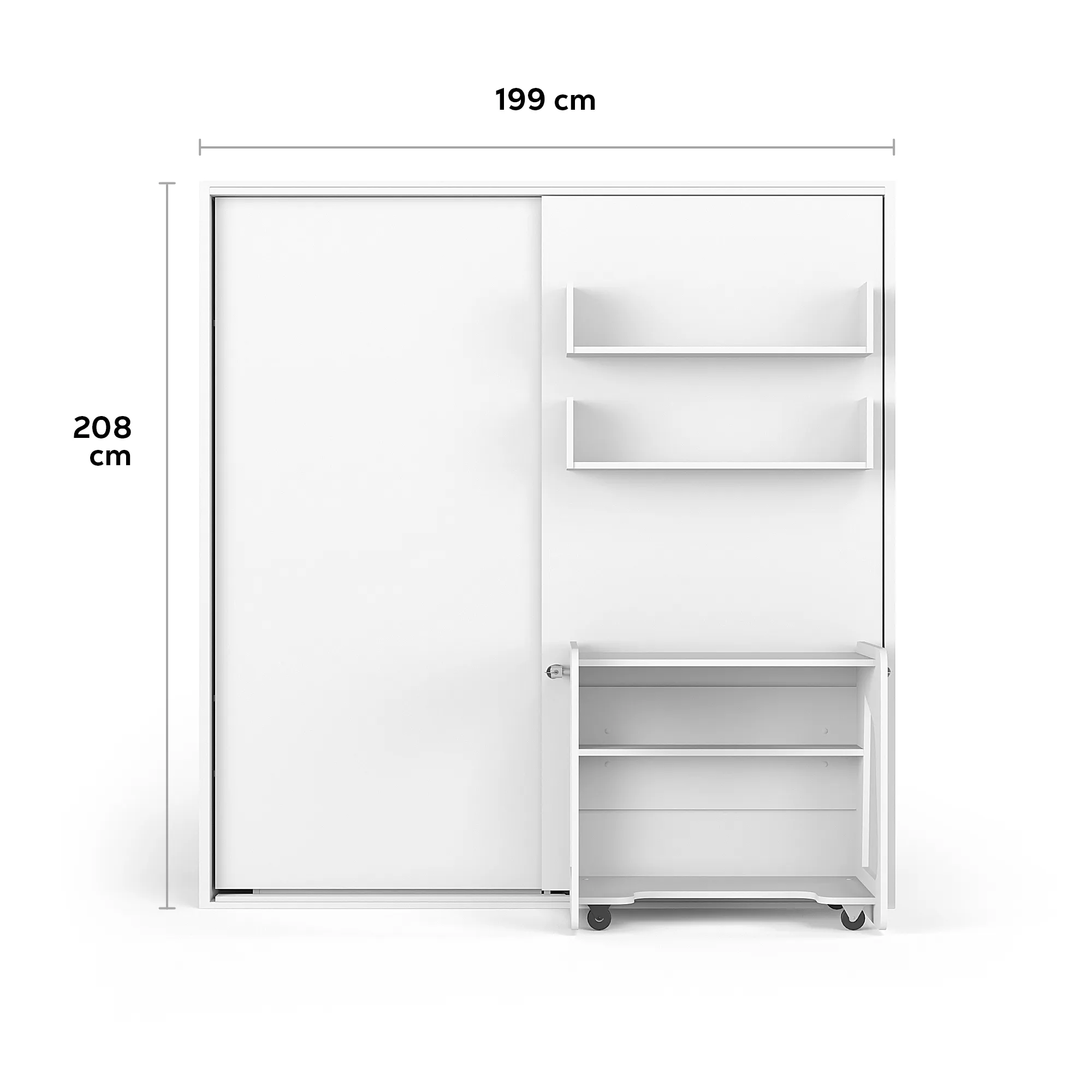 Spazio Studio Study Single Wall Bed